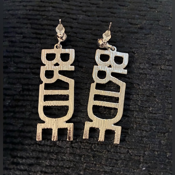 Sparkly EUC BRIDE Earrings // Bachelorette Earrings // Bridal Shower Gift - Picture 4 of 8